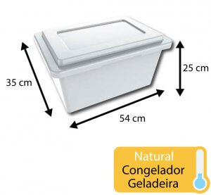 caixa plastica para congelamento 30 litros